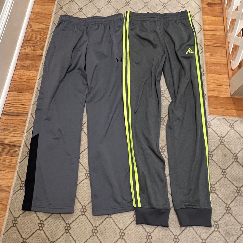 Adidas and Under Armour Boys Track Pants